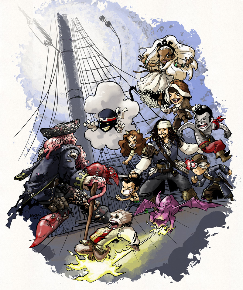Illustration for article titled The Greatest X-Men Crossover and Mash-Up Art of All Time
